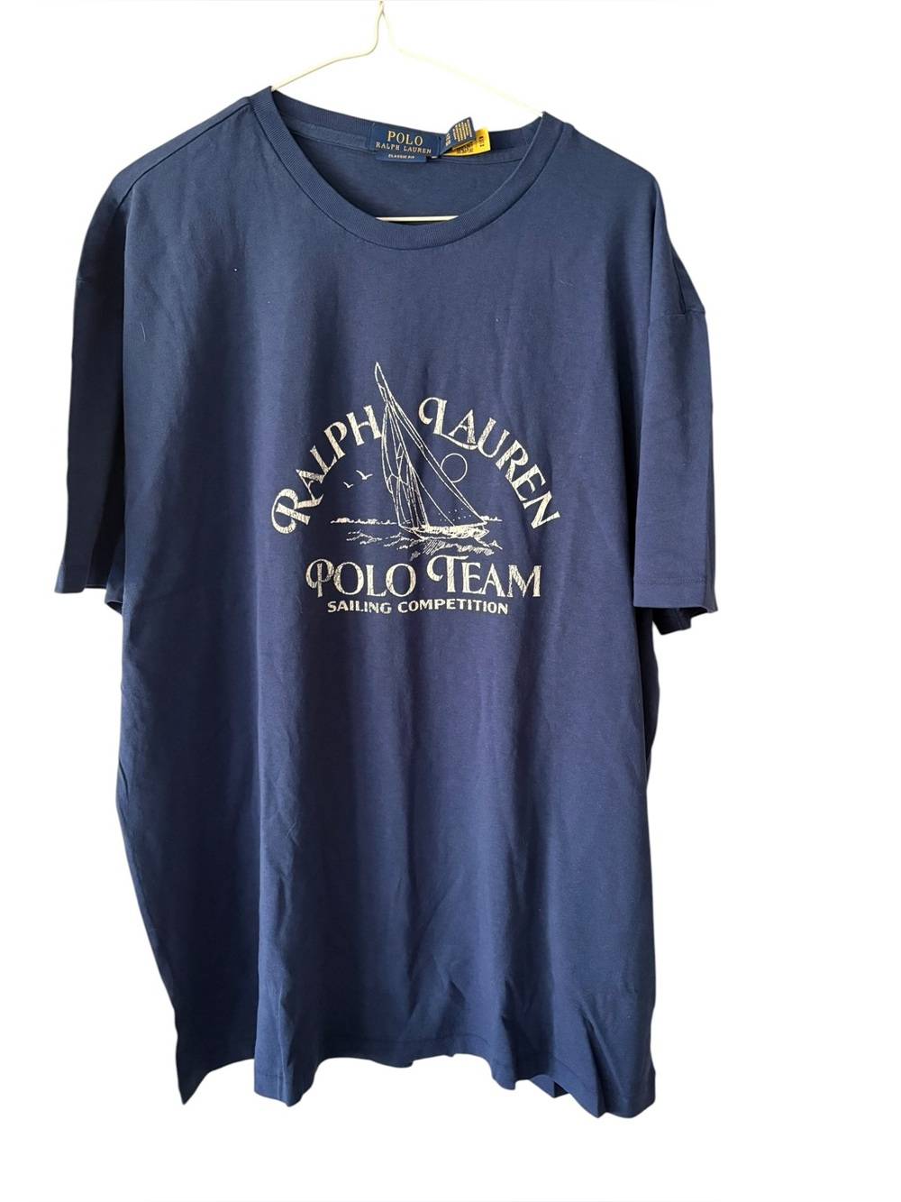 NWT Polo Ralph Lauren Men’s Custom Fit Navy Blue S/S T Shirt Size XL